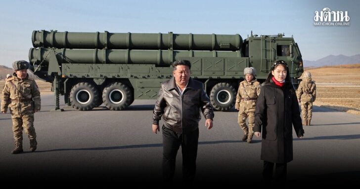 North Korean leader Kim Jong Un directs test of large-caliber multiple-rocket launch system