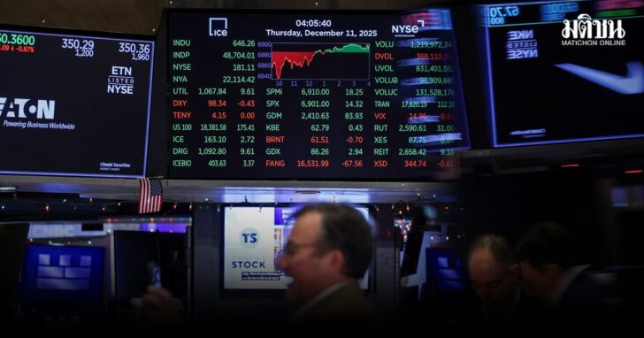 A screen displays the Dow Jones Industrial Average after close of trading on the floor at the New York Stock Exchange (NYSE) in New York City
