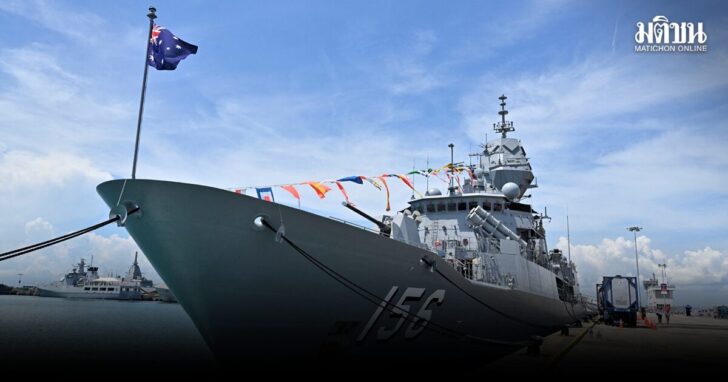 FILE PHOTO: Royal Australian Navy vessel, HMAS Toowoomba, is docked at Changi Naval Base at the display of warships during IMDEX Asia 2023, a maritime defence exhibition in Singapore