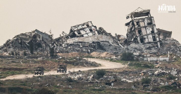 FILE PHOTO: Destruction in Gaza as seen from the Israeli side of the Israel-Gaza border