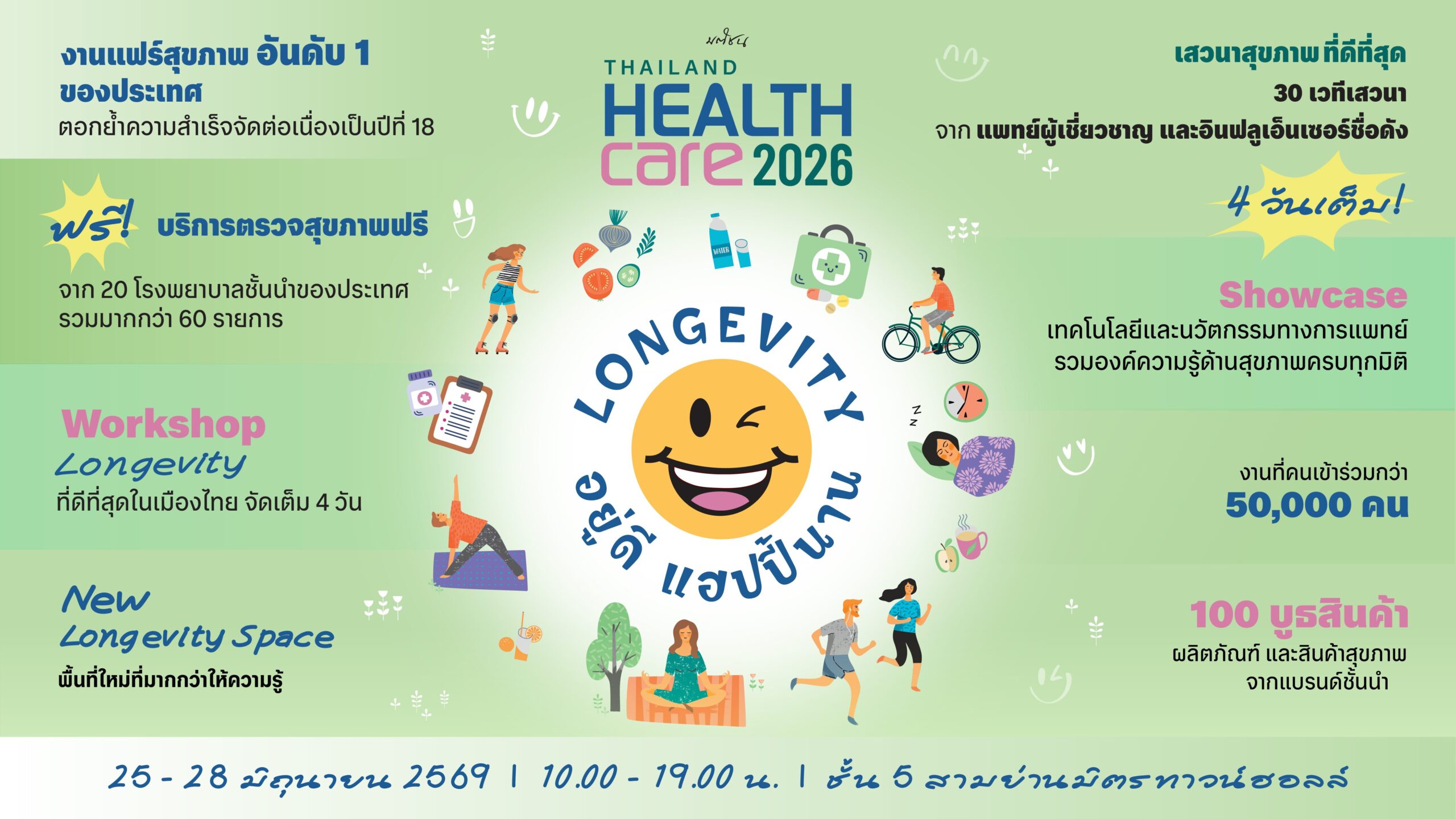 เปิดไฮไลต์ Thailand Healthcare 2026 รับเทรนด์ Longevity เมื่ออายุยืนที่ต้องมาพร้อมสุขภาพดี