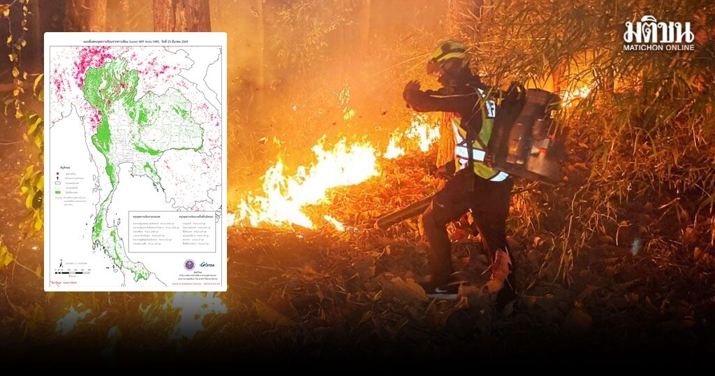 ดาวเทียมซูโอมิ พบจุดความร้อนประเทศไทย 1,488 จุด เพื่อนบ้านเมียนมา 6,581 จุด