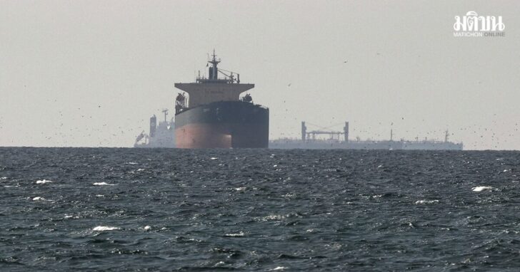 Tankers sail in the Gulf, near the Strait of Hormuz