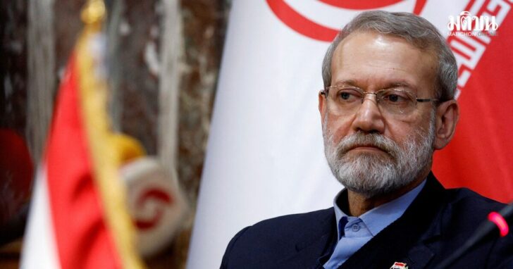 FILE PHOTO: Iranian parliament speaker Ali Larijani attends a news conference in Damascus