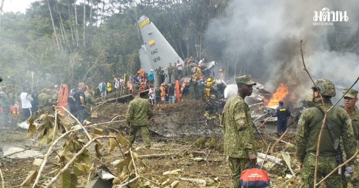 Colombian military plane crashes after takeoff