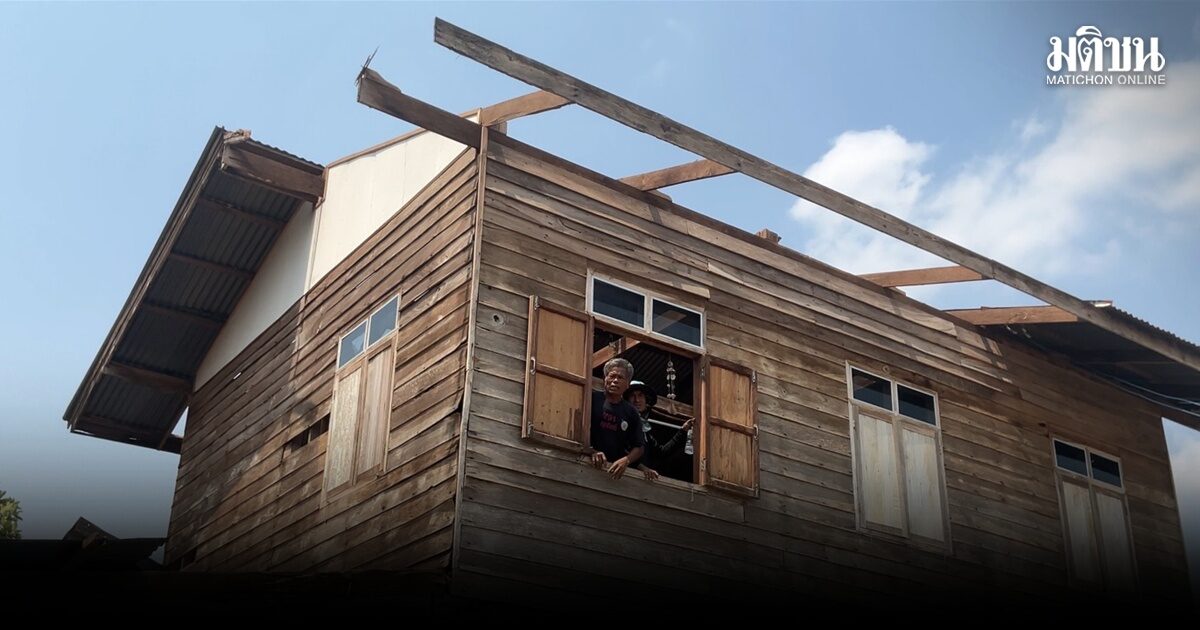 ศรีสะเกษอ่วม พายุฤดูร้อนกวาดบ้านพัง62หลังรวม10หมู่บ้าน เร่งช่วยด่วน