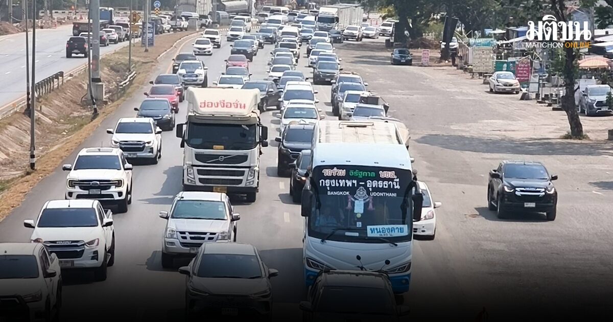 จราจรโคราช รถหนาแน่นทั้งถนนสายหลัก สายรอง เปิดช่องทางพิเศษระบายรถ