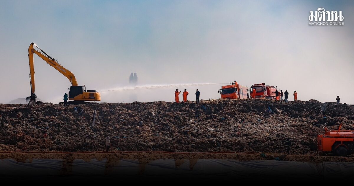 สรรเพชญ ลงพื้นที่ติดตามเหตุ ไฟไหม้บ่อขยะเกาะแต้ว ยังคุมเพลิงไม่ได้ เหตุลมแรง