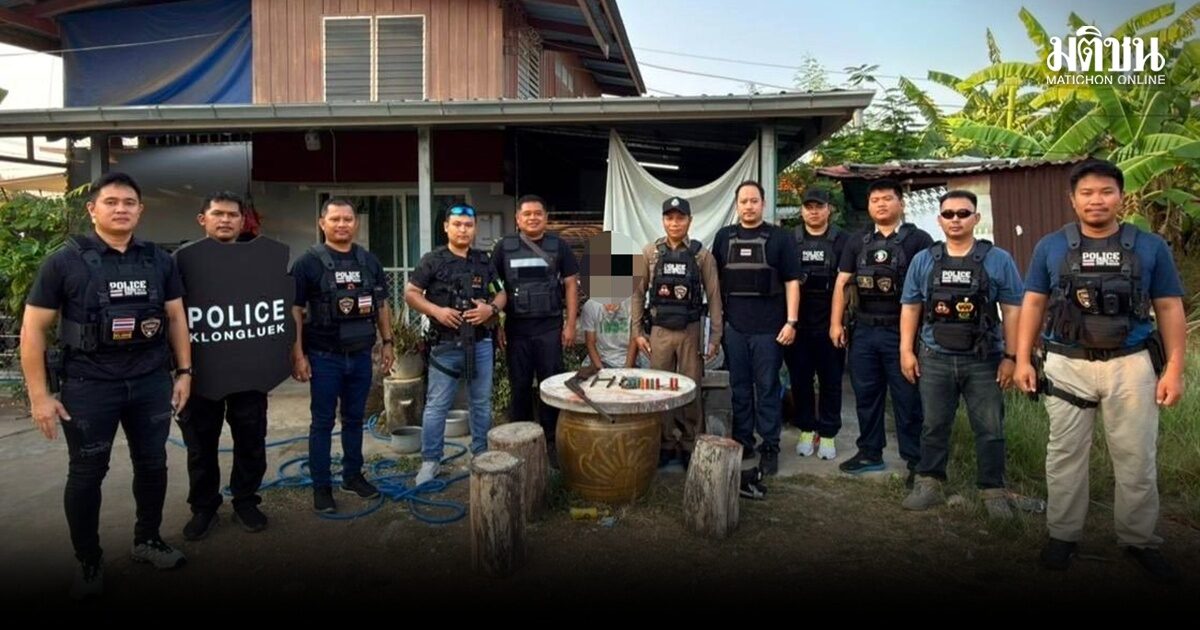 ตร.คลองลึก บุกจับวัยรุ่นเขมร พบอาวุธ ซุกซ่อนอยู่ในบ้านพักเพียบ