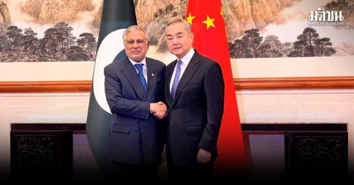 Pakistan's Deputy Prime Minister and Minister for Foreign Affairs Senator Mohammad Ishaq Dar meets with Chinese Foreign Minister Wang Yi, in Beijing