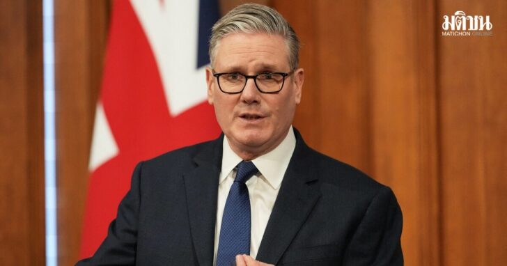 Britain's Prime Minister Keir Starmer speaks during a press conference at Downing Street in London