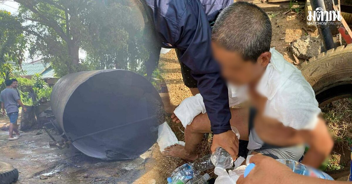 อุทาหรณ์ ถังเบนซินเก่า 5 พันลิตรระเบิด เจ้าของจ้างช่างเชื่อม บอกล้างน้ำมันออกแล้ว