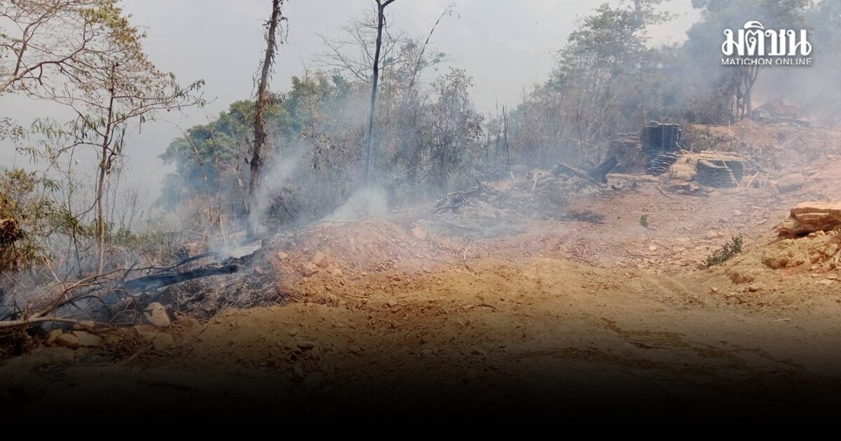 ไฟป่าชายแดนไทย-กัมพูชาปะทุ กองทัพ เผยลมผันผวน เฝ้าระวังสะเก็ดเพลิงปลิวมาไหม้ซ้ำ
