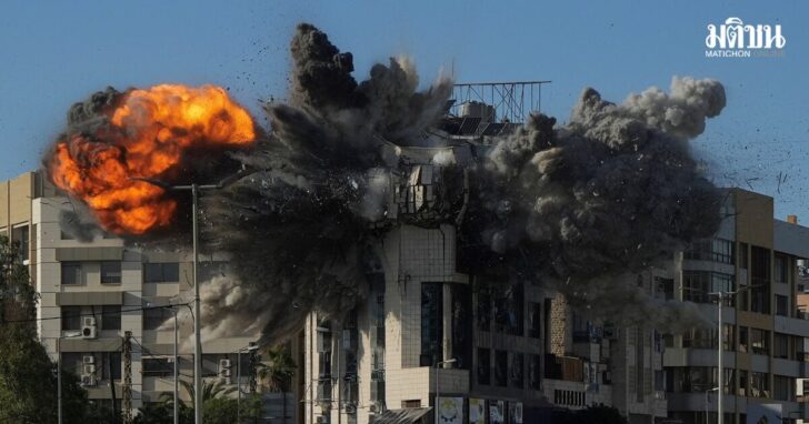 An Israeli strike on a building in Beirut