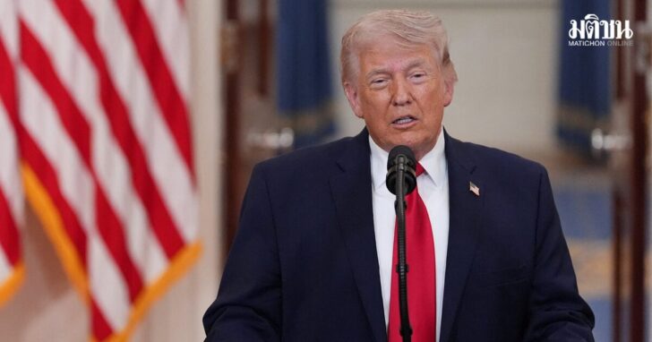 U.S. President Donald Trump delivers an address to the nation about the Iran war at the White House in Washington
