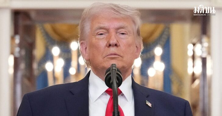 U.S. President Donald Trump delivers an address to the nation about the Iran war at the White House in Washington