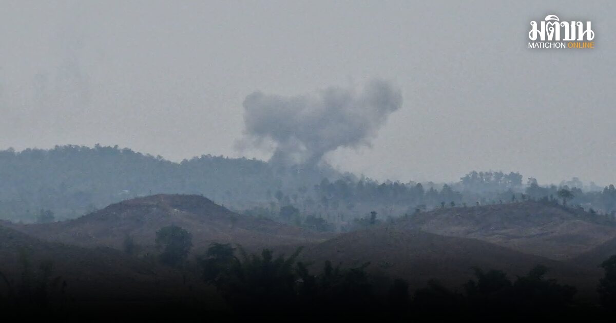 เมียนมา ส่งเครื่องบินทิ้งระเบิดขับไล่ทหารกะเหรี่ยง รอบฐานทิชาแหล่ อ.พบพระ จ.ตาก