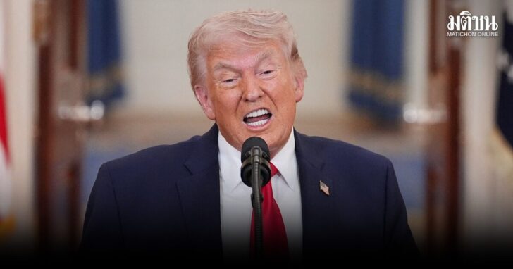 U.S. President Donald Trump delivers an address to the nation about the Iran war at the White House in Washington