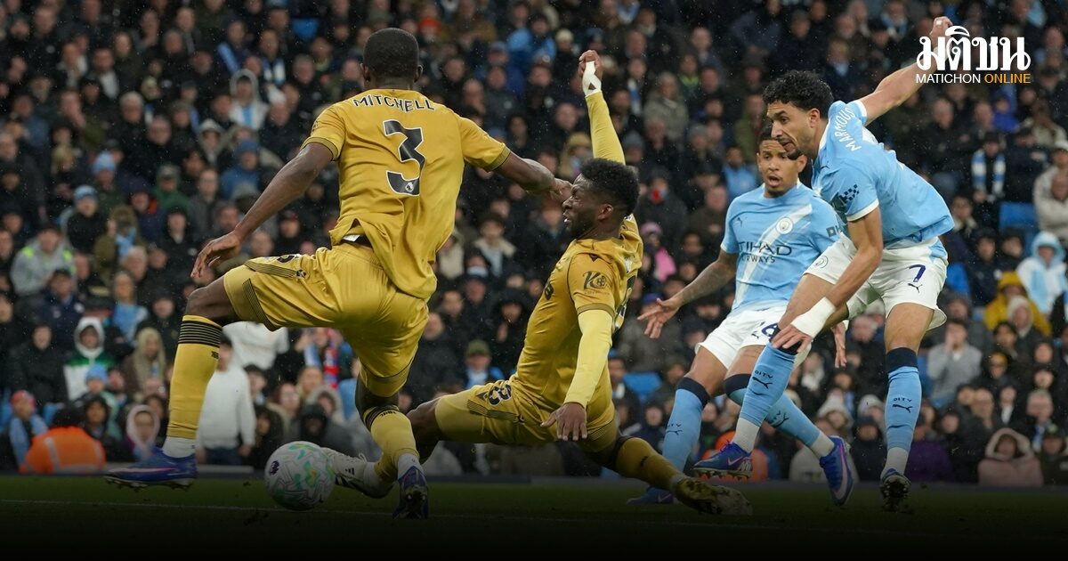 แมน ซิตี้ เปิดบ้านถล่ม คริสตัลพาเลซ 3-0 ไล่บี้แชมป์กับ อาร์เซน่อล เหลือ 2 นัด ตาม 2 แต้ม