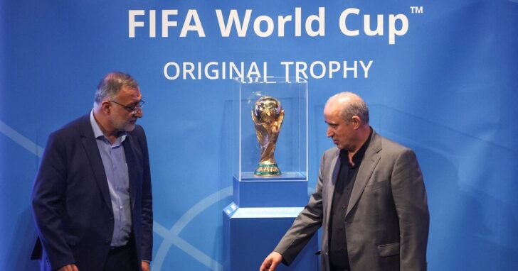FILE PHOTO: Unveiling ceremony of the FIFA World Cup Trophy in Tehran