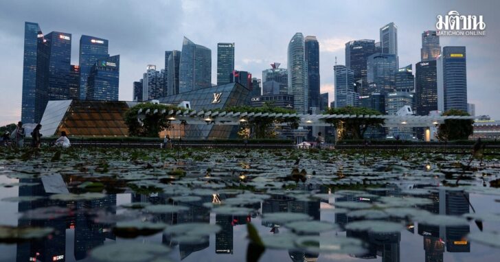 FILE PHOTO: A view of the central business district skyline in Singapore