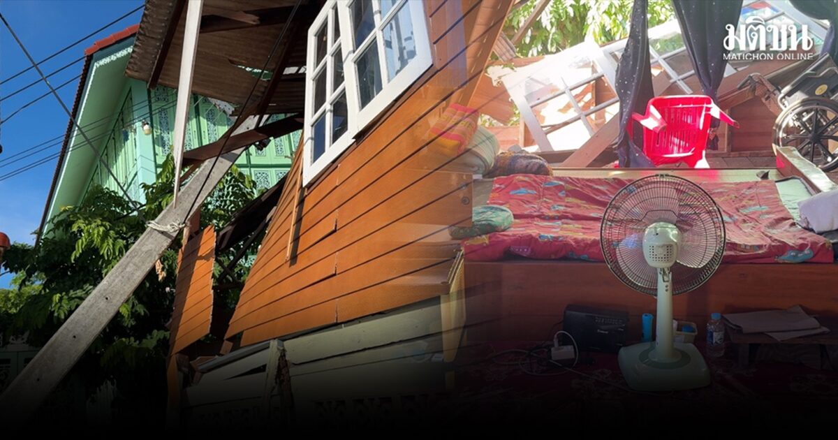 คนขับเล่านาทีระทึก เครื่องยนต์เรือขัดข้อง พุ่งชนเสาไฟฟ้าเอน 6 ต้น บ้านปชช.เสียหาย 7 หลัง