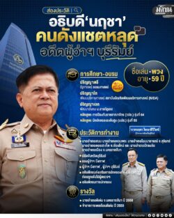 ส่องประวัติ ‘อธิบดีนฤชา’ คนดังแชตหลุด อดีตผู้ว่าฯบุรีรัมย์