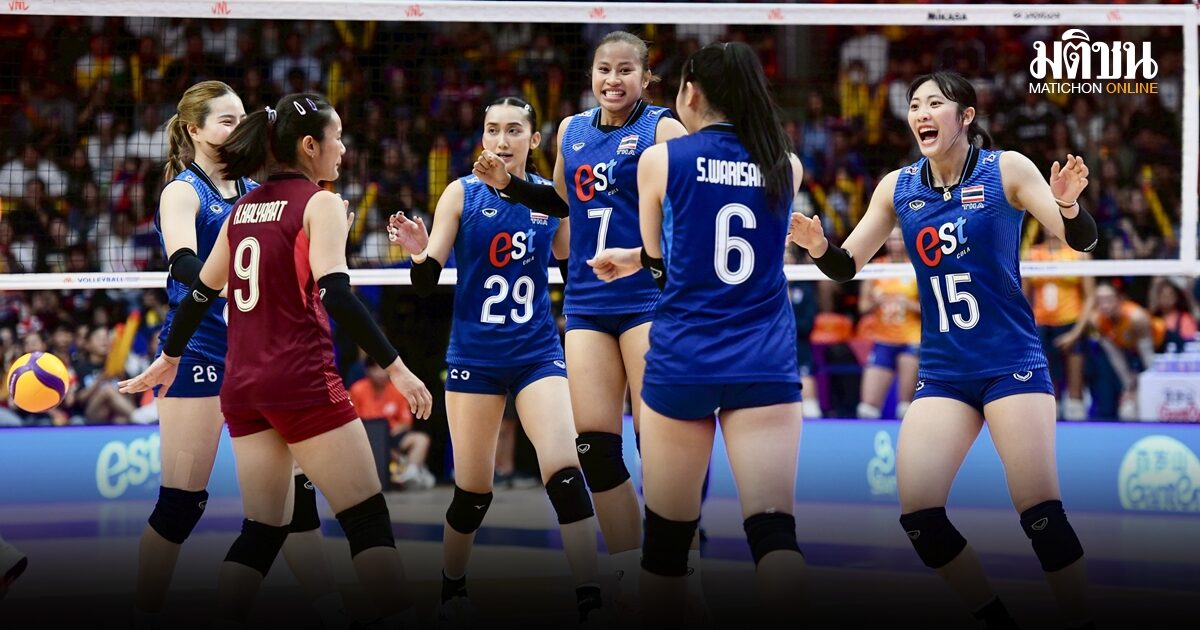 วอลเลย์บอลสาวไทยรั้งอันดับ 14 VNL ลุยสนาม 3 ต่อดวล ‘มะกัน-ญี่ปุ่น-บราซิล-ตุรกี’