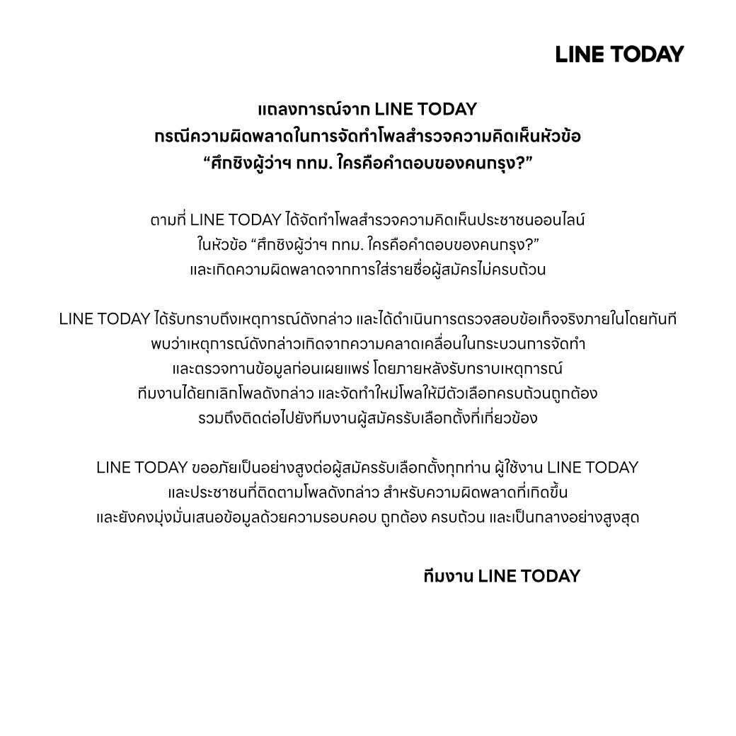 โพล เลือกตั้งผู้ว่าฯกทม.