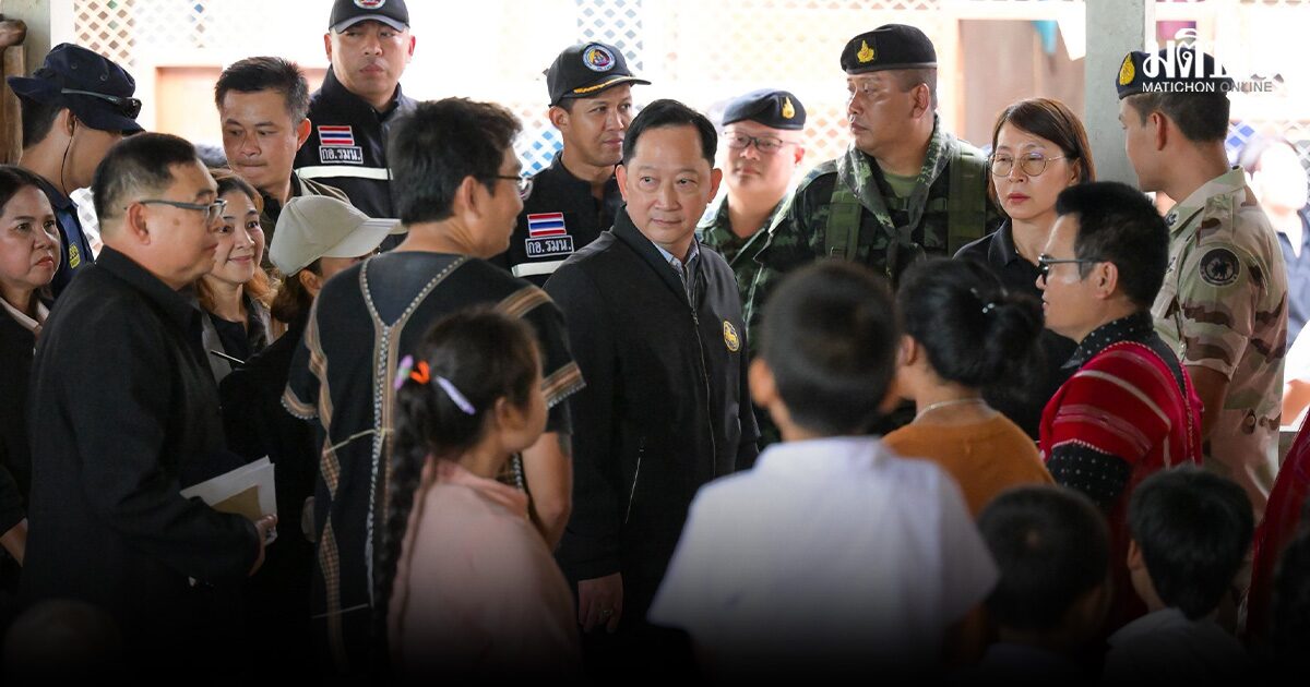 รองปลัดมท. ตรวจ พื้นที่พักพิงชั่วคราว บ้านถ้ำหิน ร