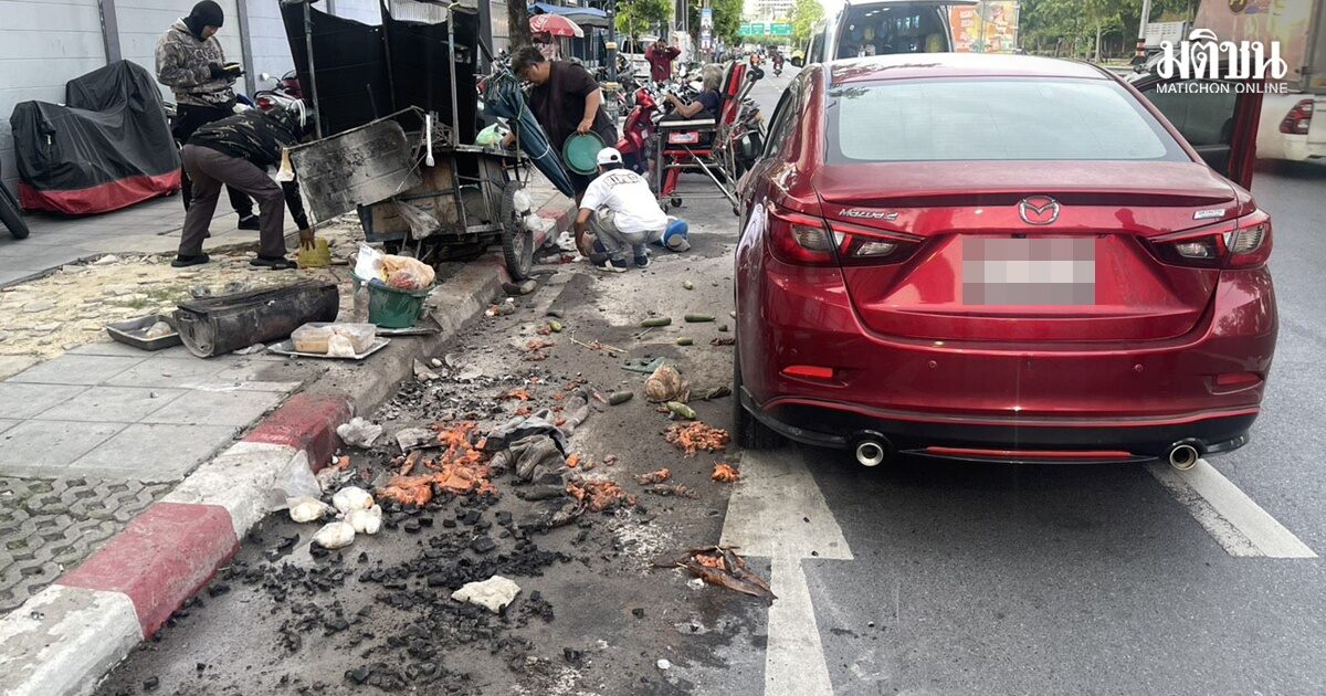 รวบทหารรับจ๊อบหัวการ์ดร้านเหล้า เมาแล้วขับรถชนแม่ค้าขายไก่ย่