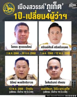 เมืองสวรรค์ ภูเก็ต 1 ปี เปลี่ยน 4 ผู้ว่าฯ