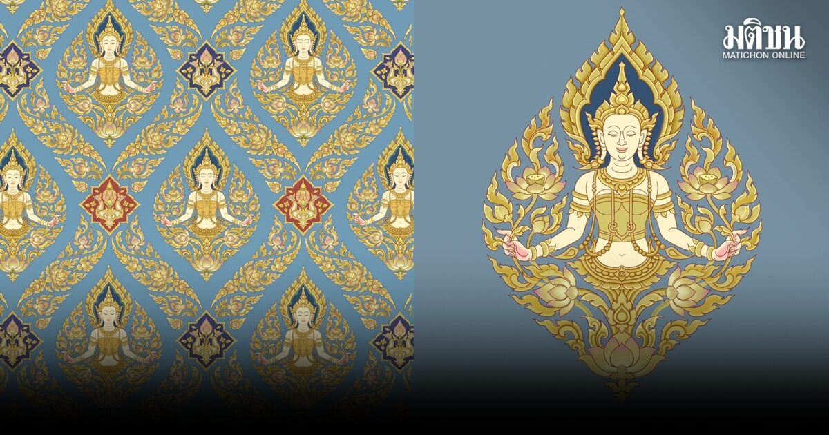 กรมศิลป์ เผยลวดลายพระเมรุมาศ ‘พระพันปีหลวง’ โคมพุ่มข้าวบิณฑ์ นางฟ้าถือช่อดอกบัว ควีนสิริกิติ์