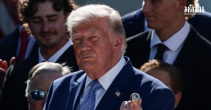 U.S. President Trump hosts a reception for the reigning MLB World Series champion Los Angeles Dodgers, at the White House