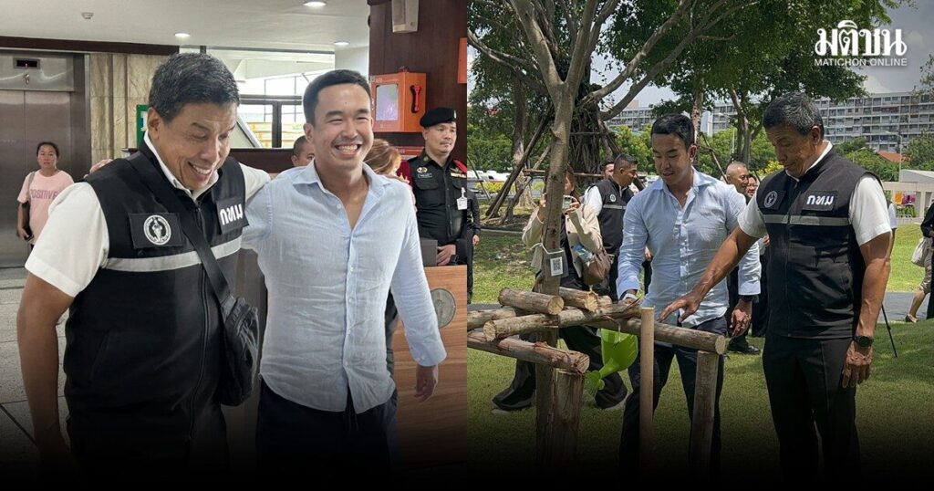 แสนดี ให้กำลังใจบิดา รับตำแหน่งผู้ว่าฯ สมัย 2 ร่วมปลูกต้นไทร กทม.ดินแดง