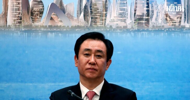 FILE PHOTO: China Evergrande's then-Chairman Hui Ka Yan in Hong Kong