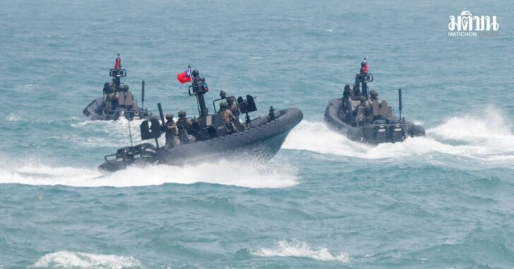 Taiwan M109 Special Operations Assault Boats take part in the annual Han Kuang military exercises off Kaohsiung,