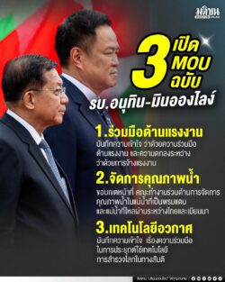 เปิด MOU 3 ฉบับ รบ.อนุทิน-มินอองไลง์