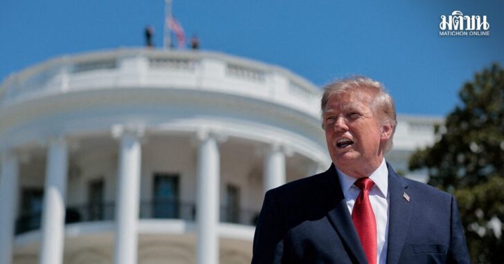 FILE PHOTO: U.S. President Trump speaks about the helipad being constructed on the South Lawn at the White House