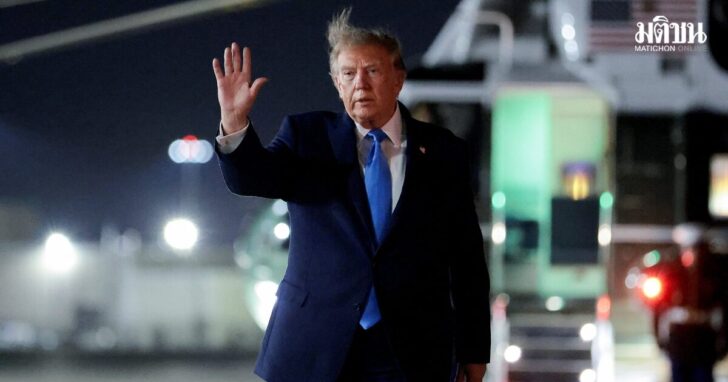 US President Donald Trump departs after attending the 81st United Nations General Assembly (UNGA) in New York City