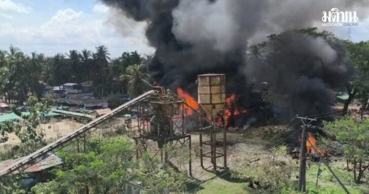 Aftermath of a Myanmar military airstrike, according to a rebel group that controls the area and a local aid worker, in Kyauktaw, Rakhine State