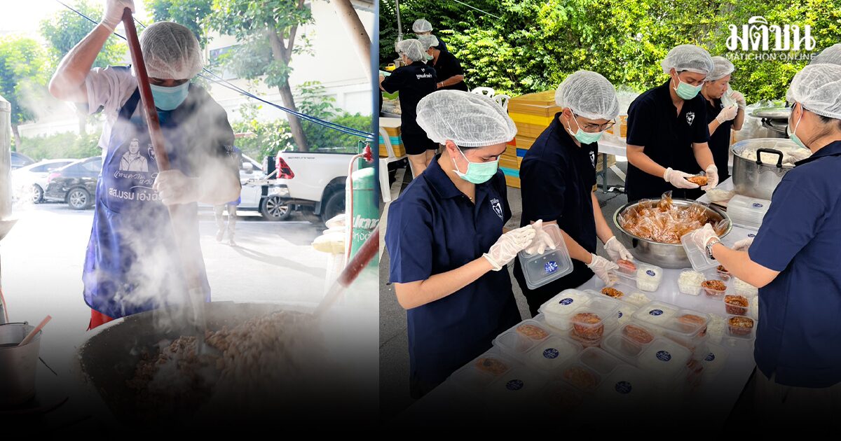 ภูมิใจไทย เปิดโรงครัว เสิร์ฟเมนูเด็ดวันแรก 1 หมื่นชุด พร้อมเซตข้าวเหนียว ช่วยผู้ประสบภัยน้ำท่วม