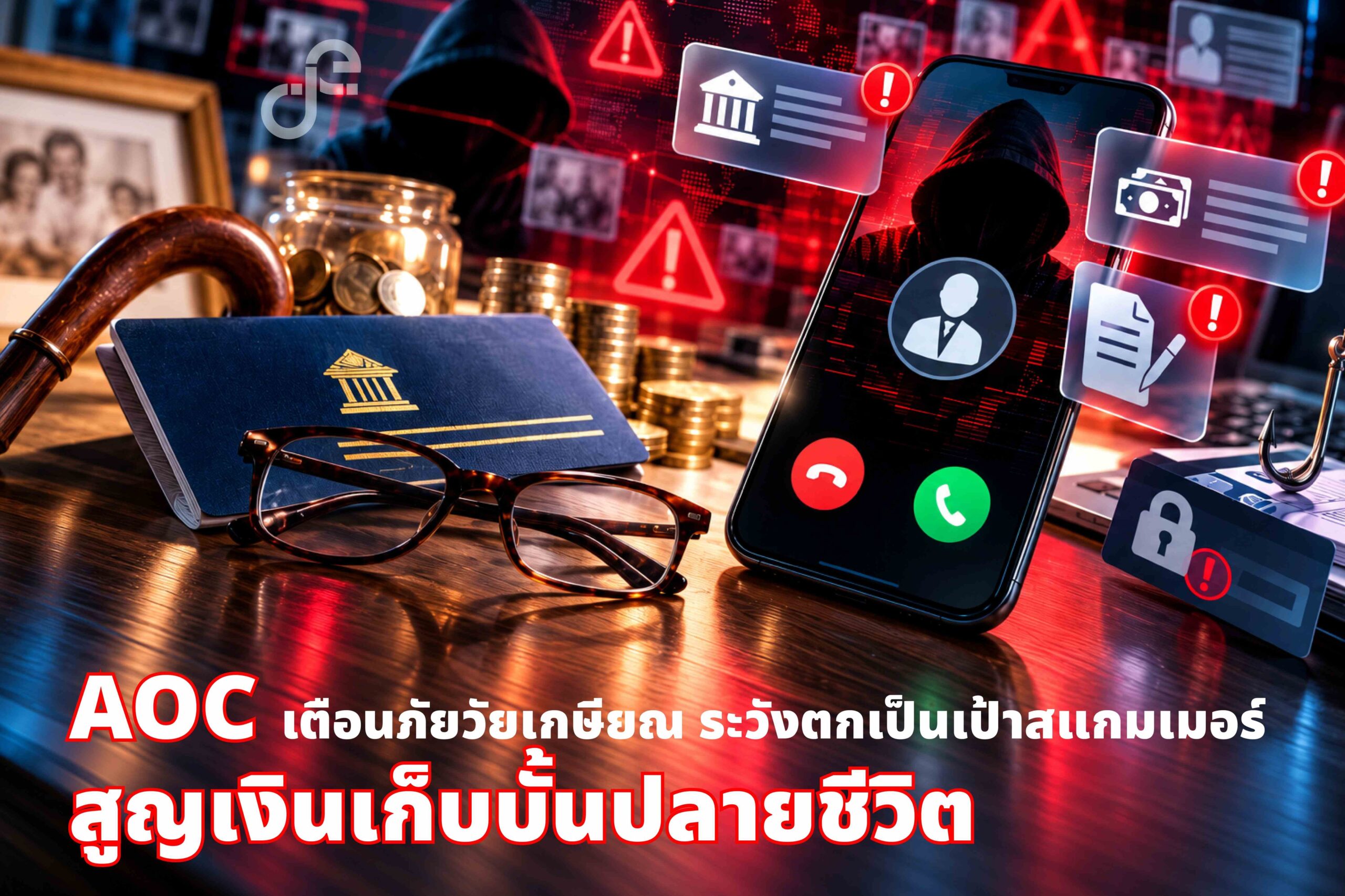AOC เตือนผู้สูงวัย ระวังสแกมเมอร์หลอกสูญเงินเก็บวัยเกษียณ