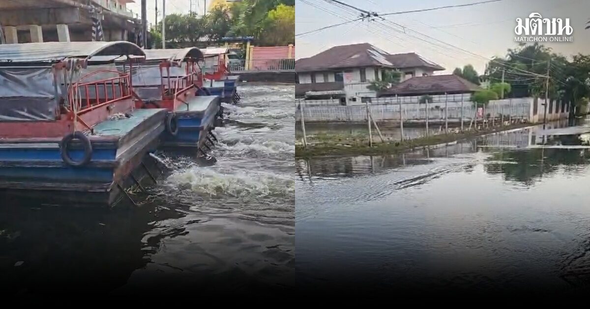 ชัชชาติ ระดม ‘เรือลุงถั่ว’ 2,500 แรงม้า ผลักน้ำลงคลองประเวศฯ ‘ท่อซิ่ง’ มาอีก 2 เร่งสูบร่มเกล้า