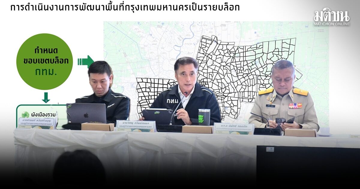 กทม. ลุยผังเมืองใหม่ ‘รายบล็อก’ แบ่ง 626 บล็อกย่อย นำร่อง 8 พื้นที่ แก้สาธารณูปโภค-รับมือน้ำท่วมยั่งยืน
