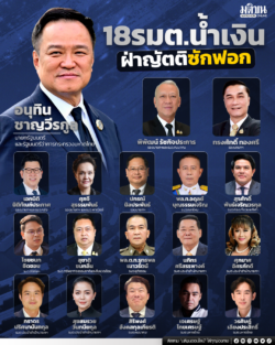 18 รมต. น้ำเงิน ฝ่าญัตติ ซักฟอก