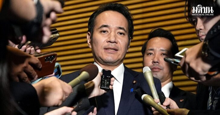 Japan's Minister for Agriculture, Forestry and Fisheries Kazuo Yana speaks to media after expressing his intention to resign to the Prime Minister Sanae Takaichi in Tokyo