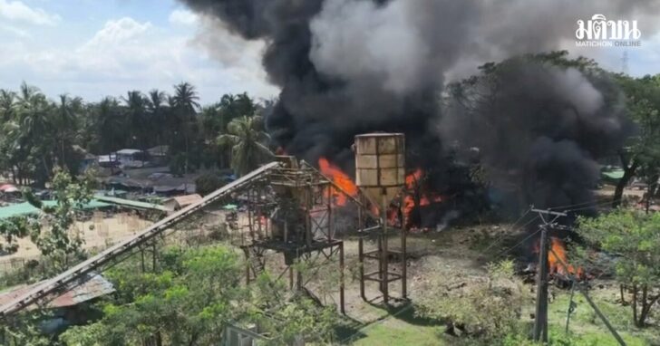 Aftermath of a Myanmar military airstrike, according to a rebel group that controls the area and a local aid worker, in Kyauktaw, Rakhine State