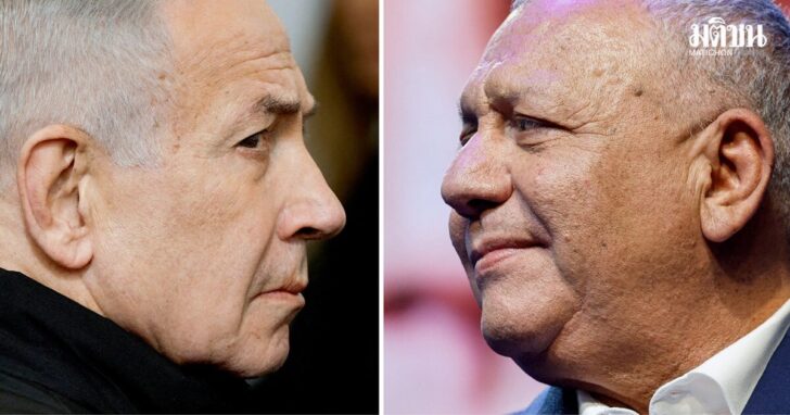 A combination picture shows Israeli Prime Minister Benjamin Netanyahu and former military chief, Gadi Eisenkot