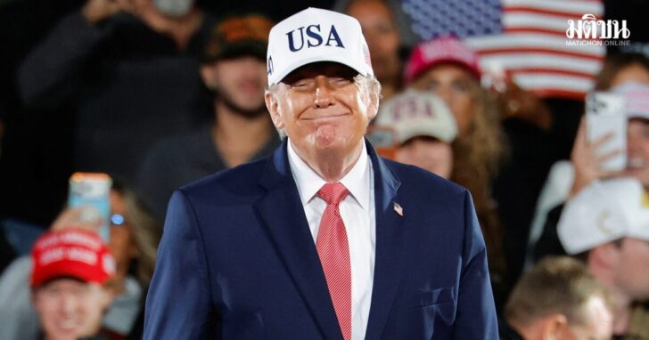 US President Donald Trump speaks at a campaign rally in Greenville